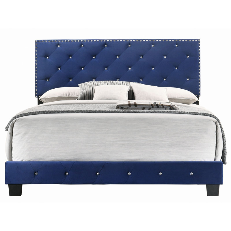 Charmant lit dans une teinte rafraîchissante, Full, Navy Blue