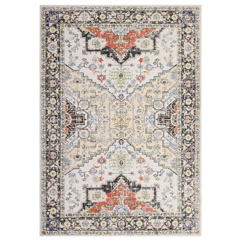 Gotmar Washable Indoor Rug, Rectangle 5' x 7'