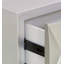 Metallic silver & champagne finish console cabinet