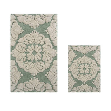 Better Homes & Gardens Medallion Gray Cotton Bath Rug Set, 2-Piece