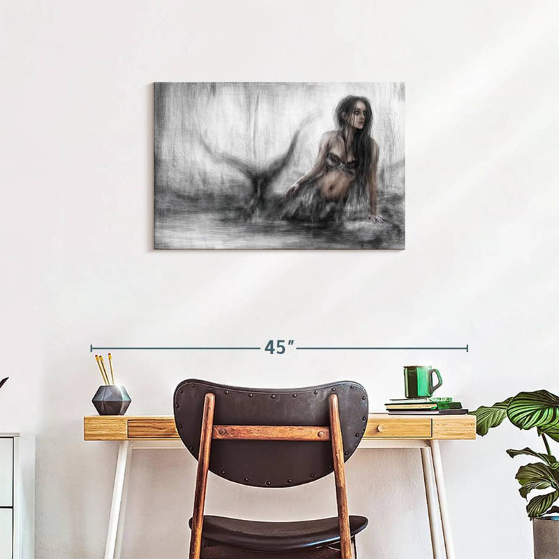 Kelan Dark Mermaid, 20" H x 30" W