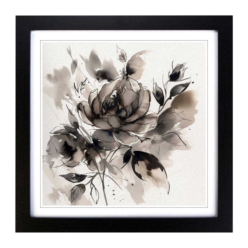 Single Picture Frame Print on Wood, Black