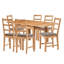 6 - Person Solid Oak Dining Set-88730766