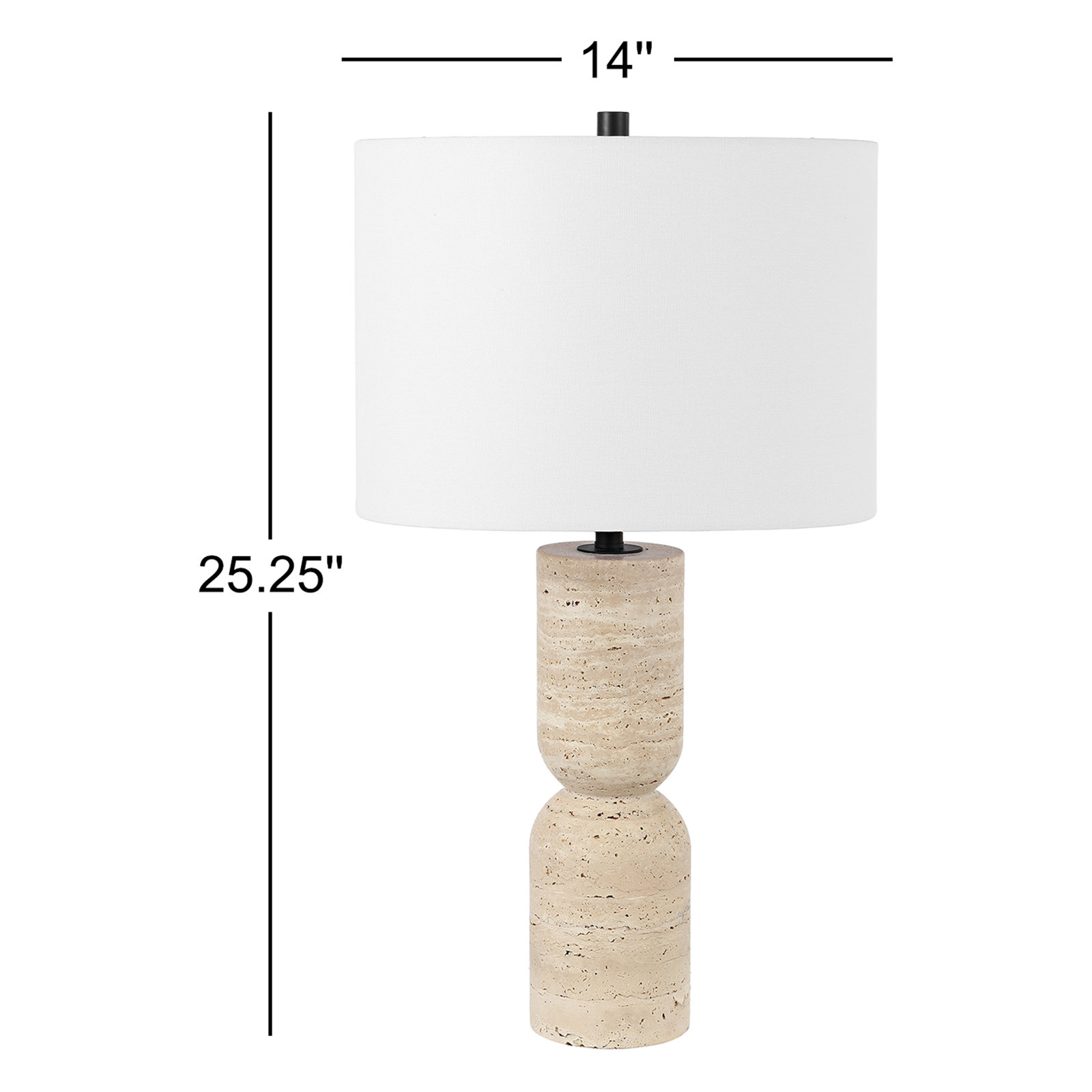 Jamia Table Lamp, Ivory