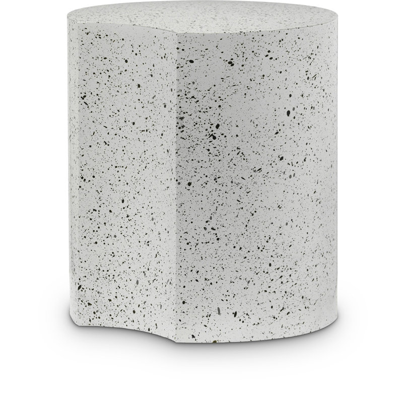 Table de bout Hylie, Blanc / blanc terrazo, H 18 po x l 16 po x P 16 po