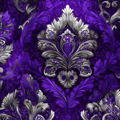 Papier peint adhésif rétro style damas rétro et élégant damas mauve l 17,7 po x H 118 po