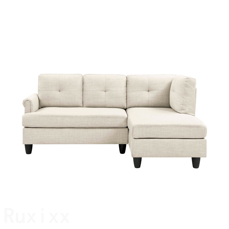 3-Seater Right-Facing L-Shaped Sectional Sofa with Chaise
