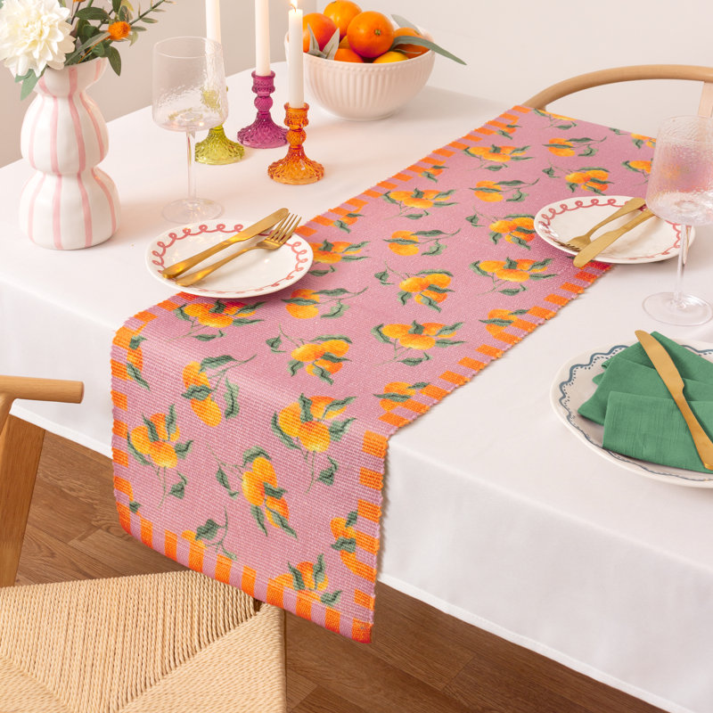 Orange Indoor/Outdoor Table Runner, 180" L x 2" W