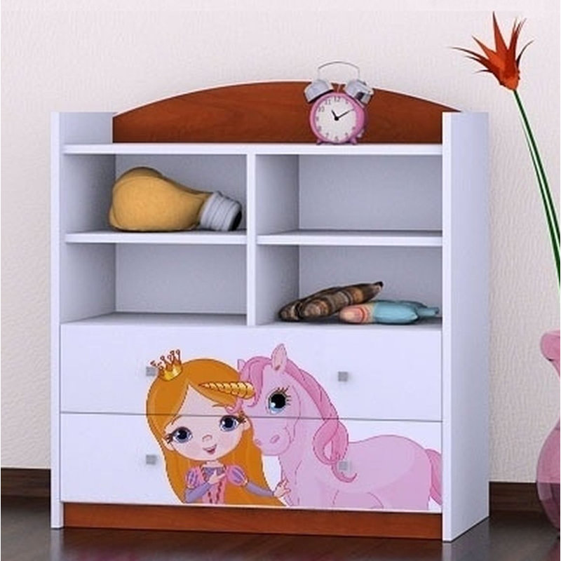 Mariah 96cm H X 86cm W Kids Cube, Brown