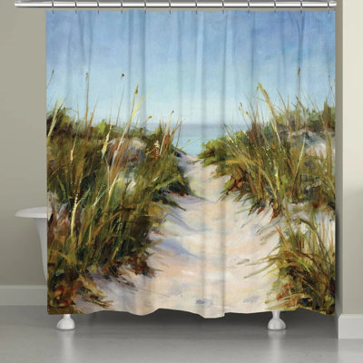 Rideau de douche simple dunes sable Dixon