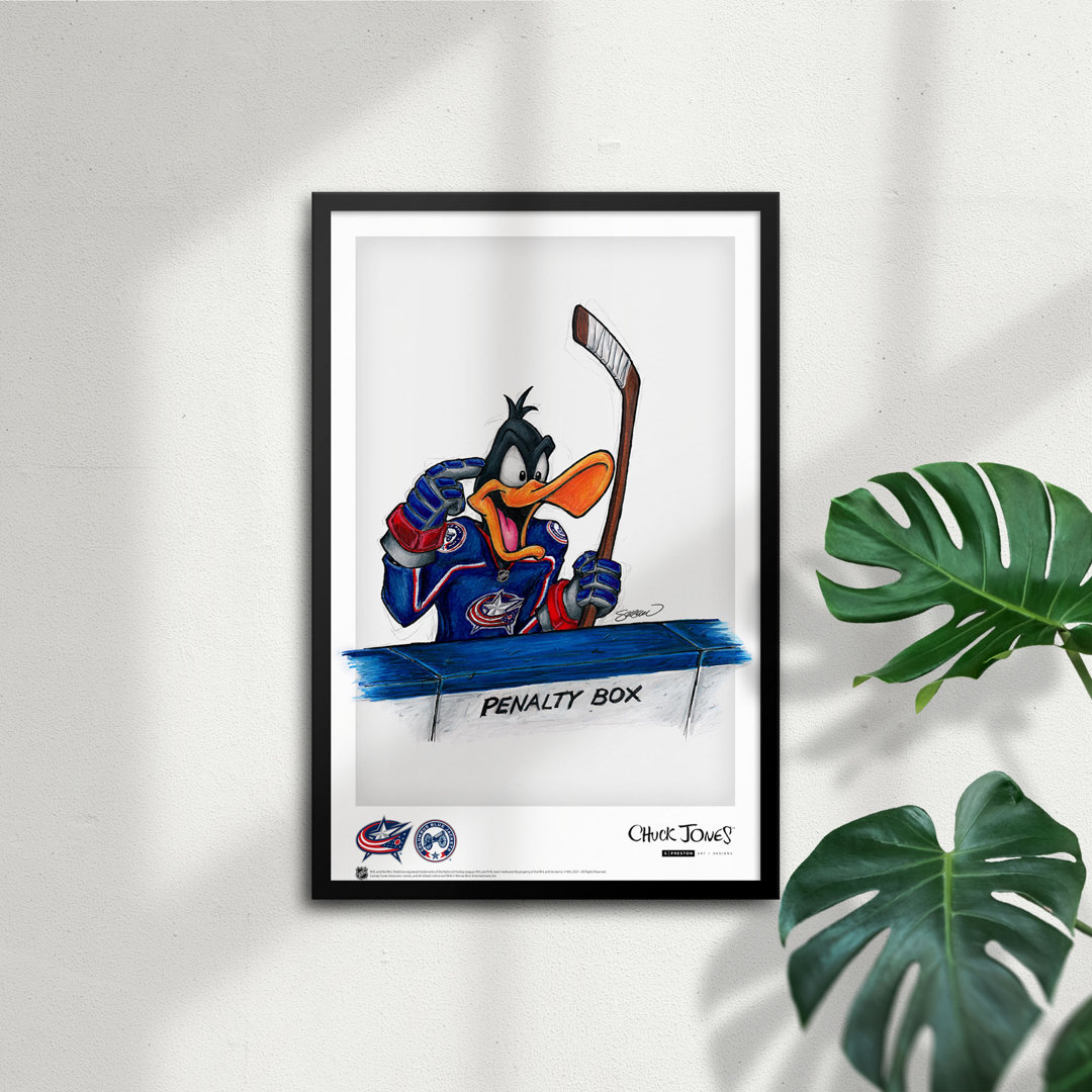 Daffy Duck New Jersey Devils Art Poster By S. Preston S. Preston Art + Designs NHL