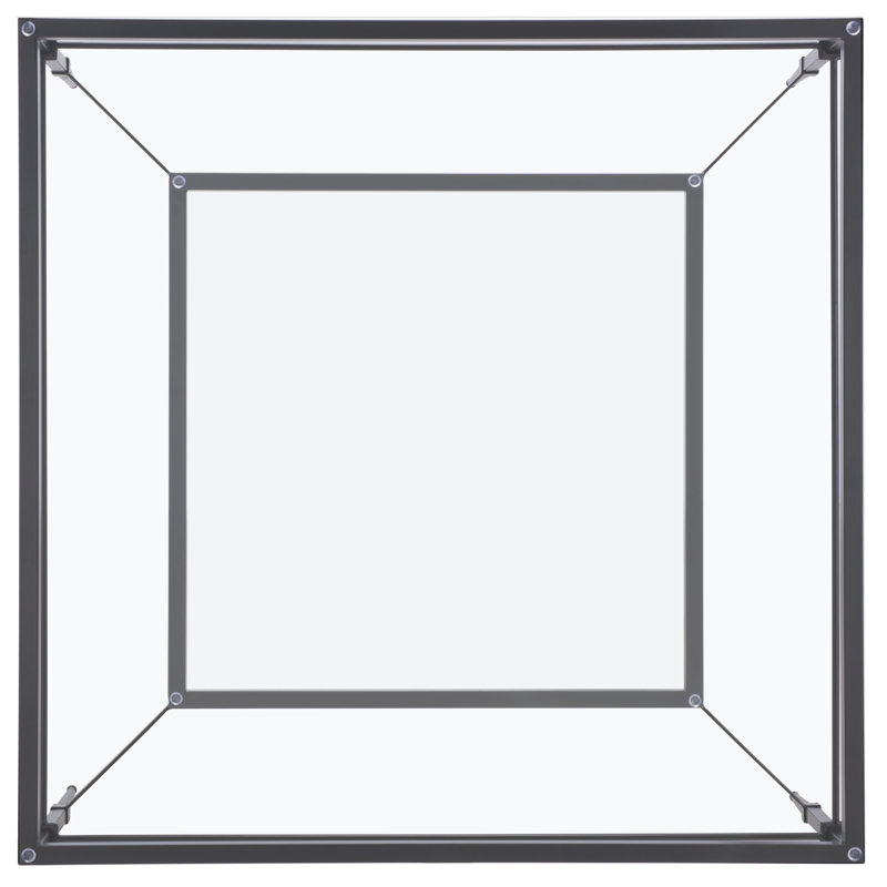 Vera Glass Coffee Table, Black