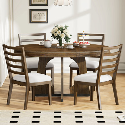 Ensemble de table de salle à manger extensible 5 pièces Eloria Retro