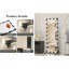 Miroir de sol éclairé sur pied, 63 x 24 pouces, 3 modes de couleur, Smart Touch, amovible, adapté à la chambre à coucher et au salon, cadre à commande tactile pour meuble-lavabo, aluminium pour les toilettes