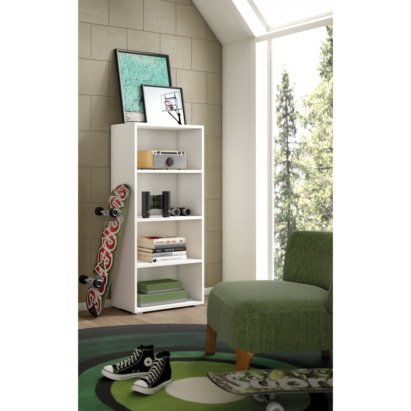 Gurteerith 130cm H x 60cm W Standard Bookcase, White