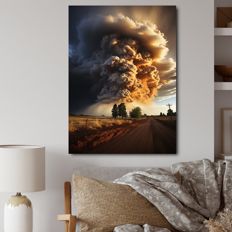 Aniakchak Storm Natures Fury - Imprimé, H 32 po x l 24 po x P 1 po, Toile tendue