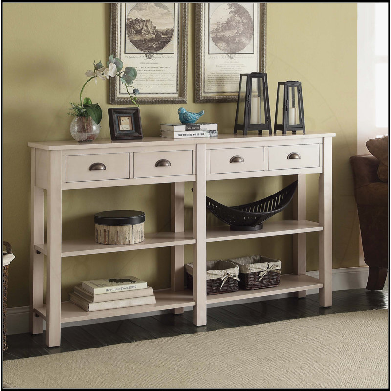 Galileo Cream Finish Console Table