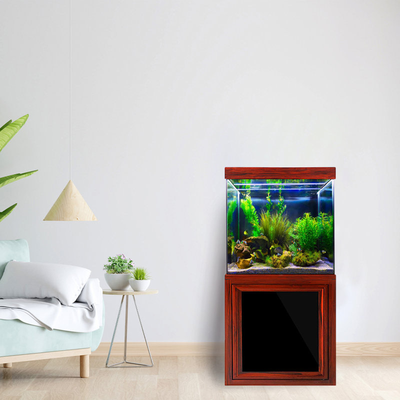 Aquarium rectangulaire Yohan 40 gallons, Bois rouge