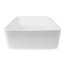Lavabo de salle de bain rectangulaire en céramique blanche lavable à la main 19 po x 15 po x 6 po