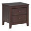 Table de chevet rétro à 2 tiroirs avec design classique pour chambre à coucher, solution compacte et durable-1377411129