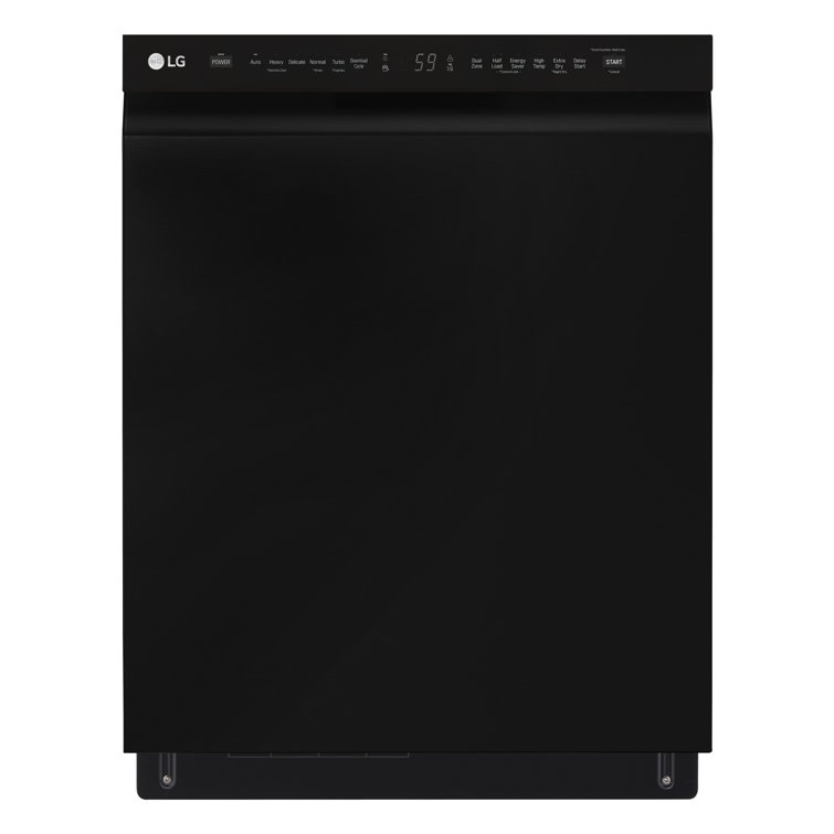 LG 24 in. PrintProof Stainless Steel Front Control Dishwasher with QuadWash, 3rd Rack & Dynamic Dry, 48 dBA