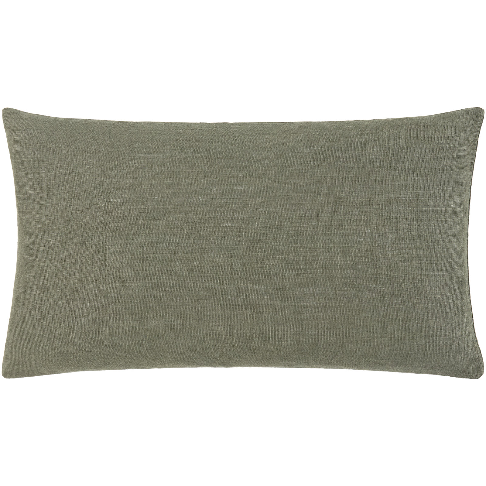 Lanie Linen Pillow Cover, Dark Green, Rectangle 12"H x 21"W