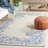 Chelsea Hand Tufted Wool/Cotton Floral Rug in Gray/Blue-2050867382