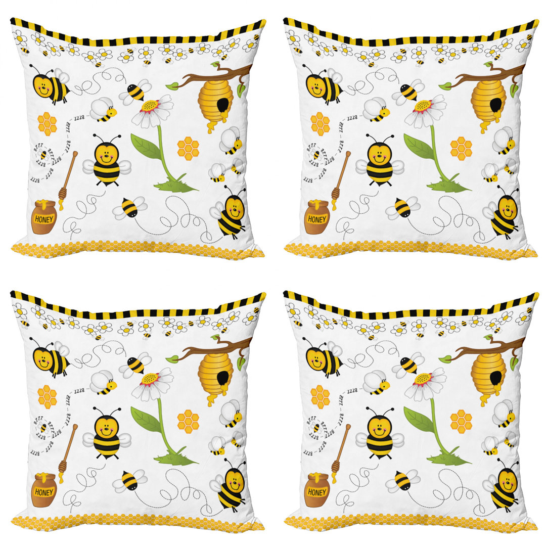 Ambesonne Square Pillow Cover (Set of 4) Ambesonne 