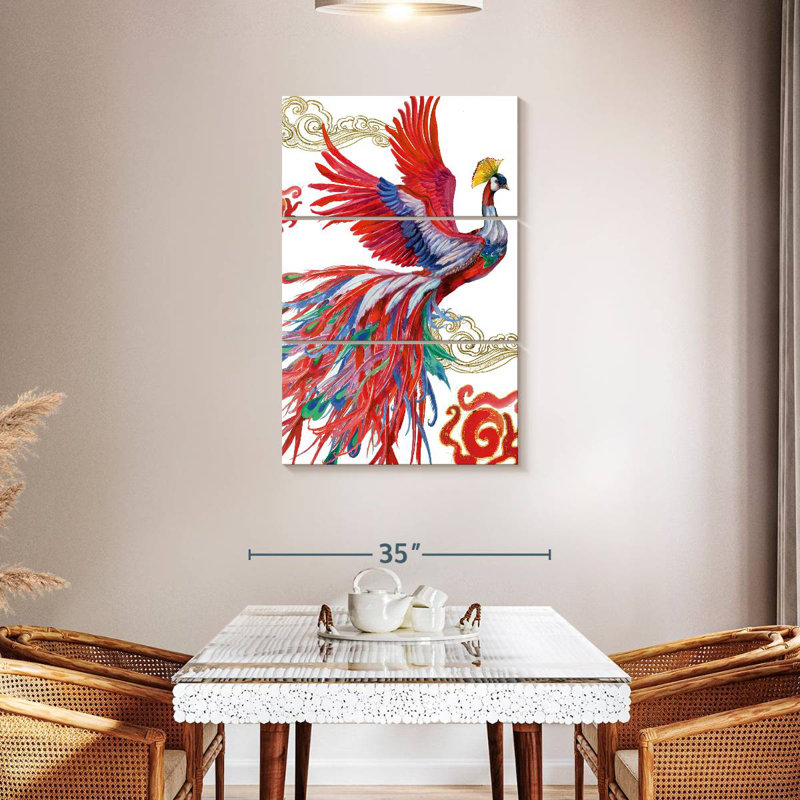 Brampt Colorful Bird Phoenix, 45" H x 28" W