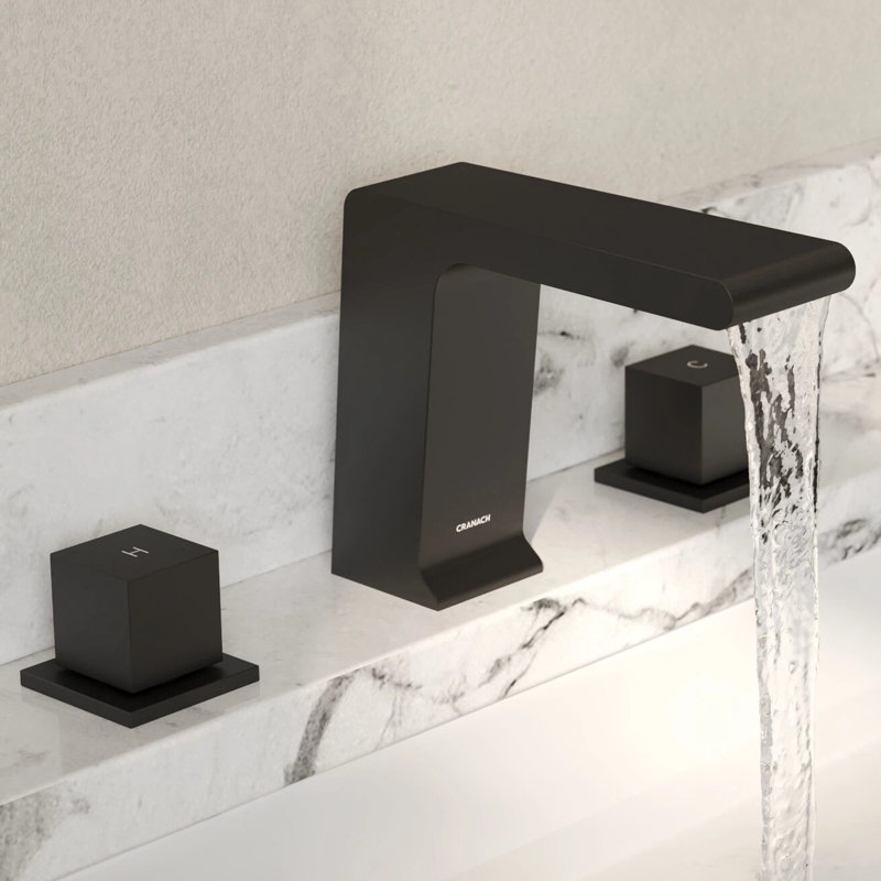 Robinet pour salle de bain Farne, Noir mat