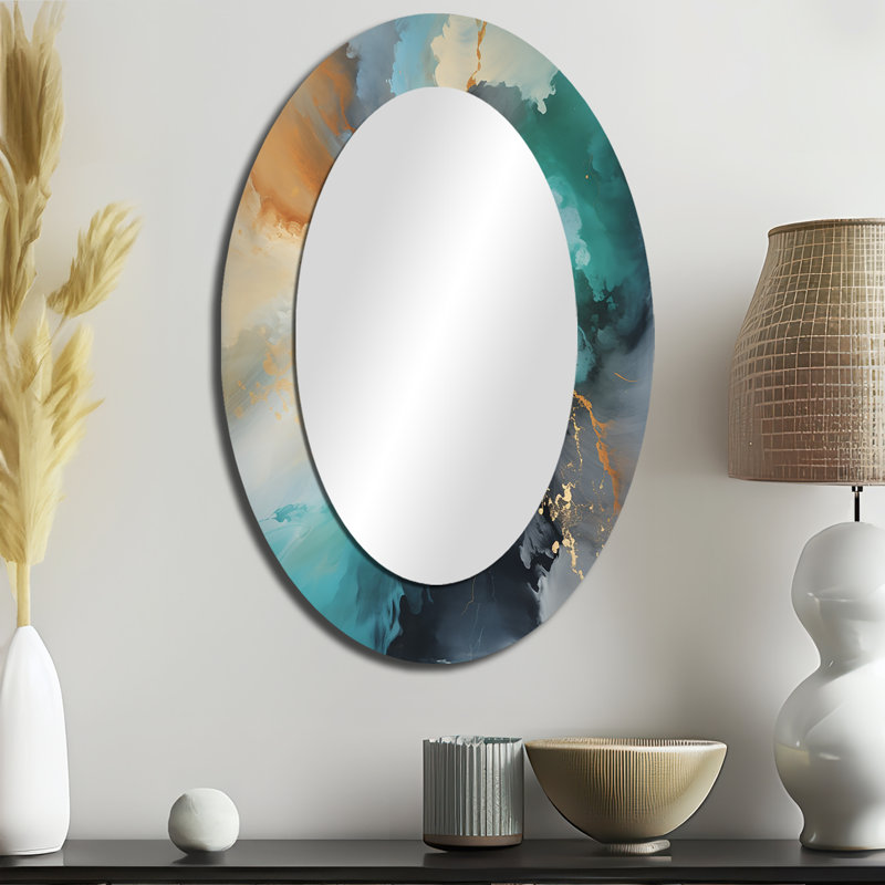 Miroir mural ovale Lightning Wisdom Of The Ocean, 36 po x 24 po