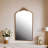 Wall Mirror 43x24 Inch Vintage Ornate Arched Floor Mirror Metal Framed Mirror Dressing Mirror, for Entryway, Living Room, Bedroom,  Antique Bronze-742380505-741361266