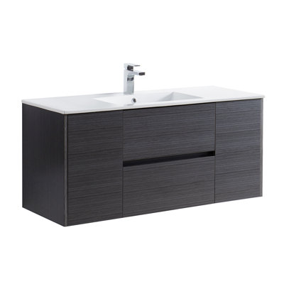48" Wall Mounted Single Bathroom Vanity with Sink