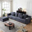 Velours côtelé gris, siège profond, canapé Cloud modulaire, porte-gobelets, aucun assemblage, changement de besoins-1168805112