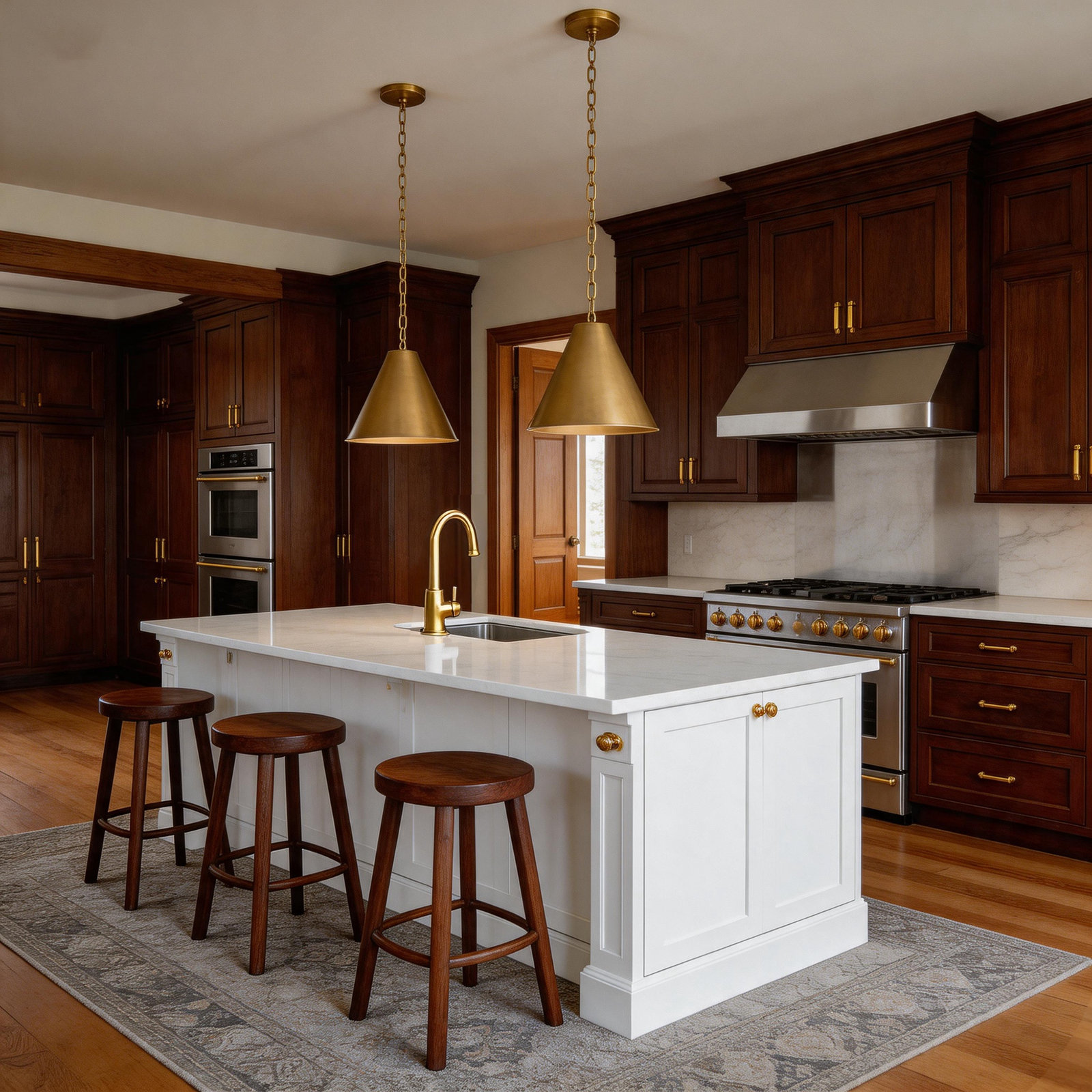 Modern 1-Light Gold Cone Pendant Light with Adjustable Chain, Minimalist Metal Pendant Lighting for Kitchen Island & Dining Room