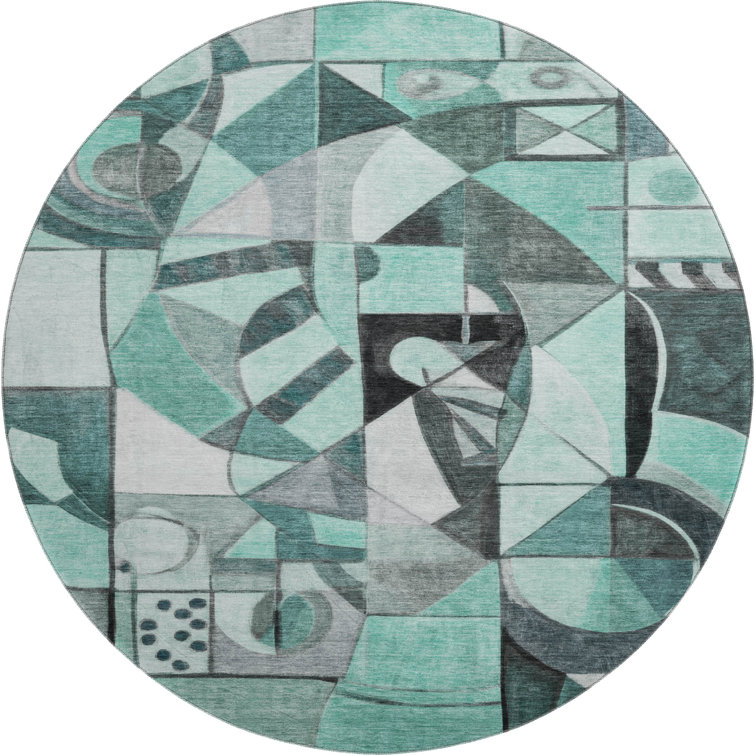 Premium Machine Washable Lubbers AMF1758 Abstract Rug
