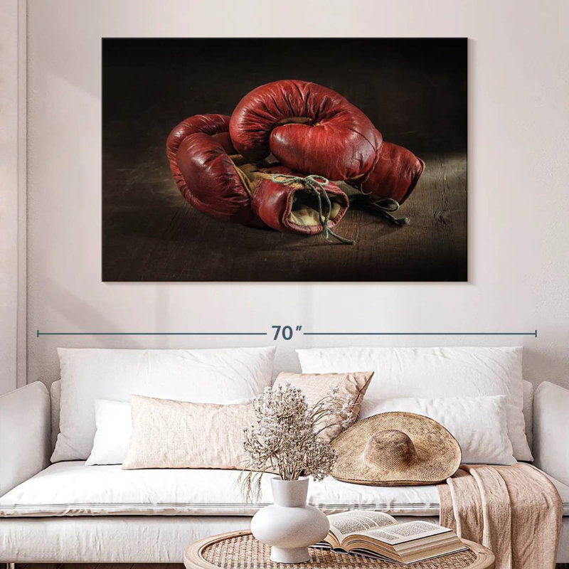 Sireci Retro Leather Boxing Gloves, 34" H x 51" W