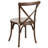 Arquit Series Stackable Wood Cross Back Bistro Dining Chair with Cushion-1004673627