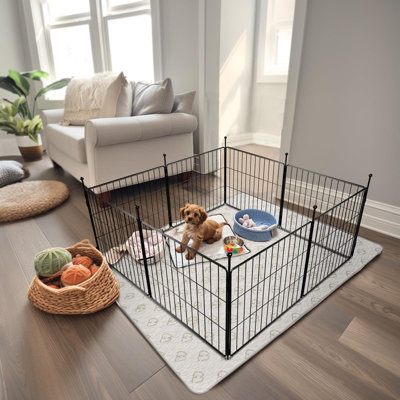 Parc pour chien avec pattes, mini-pattes, extensible et portatif pour l'extérieur, pour chiots et petits chiens, 20 pouces, 8 panneaux