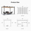 13 pi. L 10 pi. Pergola en aluminium avec auvent, kaki-49858536