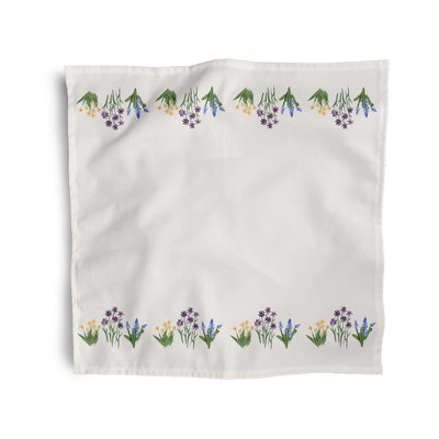 Cesareo Polyester Floral Square Napkin