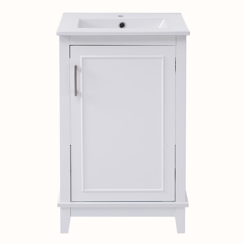 Meuble-lavabo de 20 po avec lavabo, Blanc