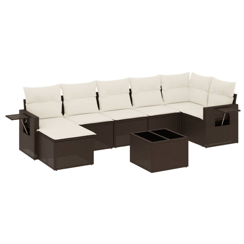 Ensemble de canapé de jardin en rotin PE 8 pièces Vidaxl