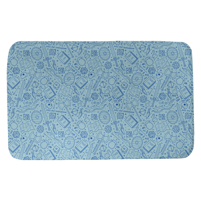 Tapis pour salle de bain rpg Leffel, l 17 po x L 24 po, Bleu