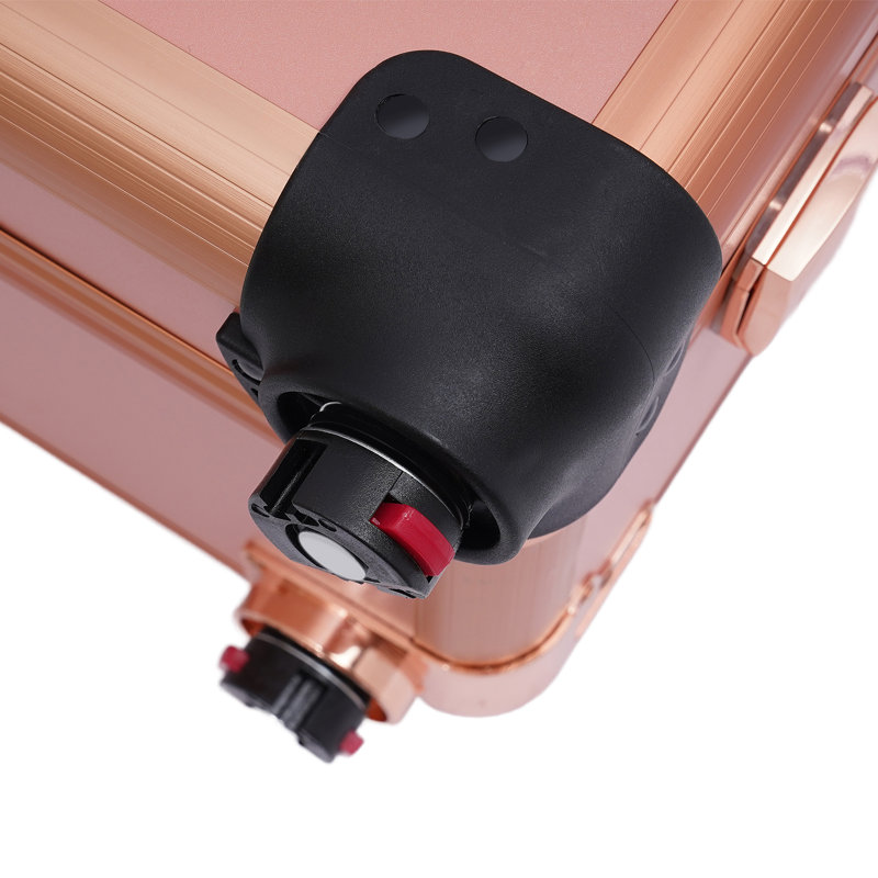 Adjustable feet for rolling suitcase
