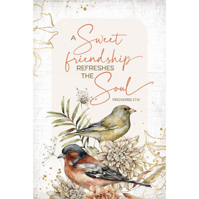 Mini plaque sur bois A Sweet Friendship - 4 po x 6 po
