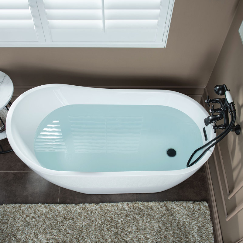 Robinet de baignoire romaine mural à 3 poignées avec accessoire, Bronze huilé
