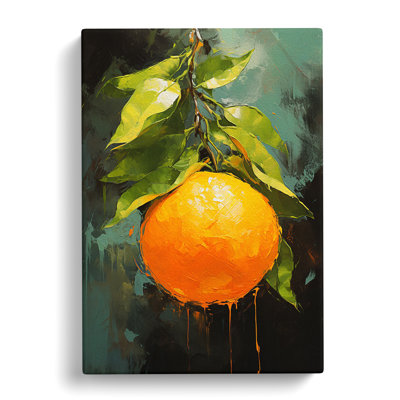 Orange Fruit Modern - Wrapped Canvas