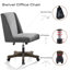 Chaise de bureau pivotante en chenille Mellins-2027826996