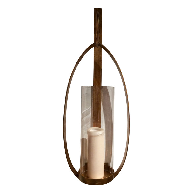 33'' H Iron Wall Wall Sconce, Antique Gold